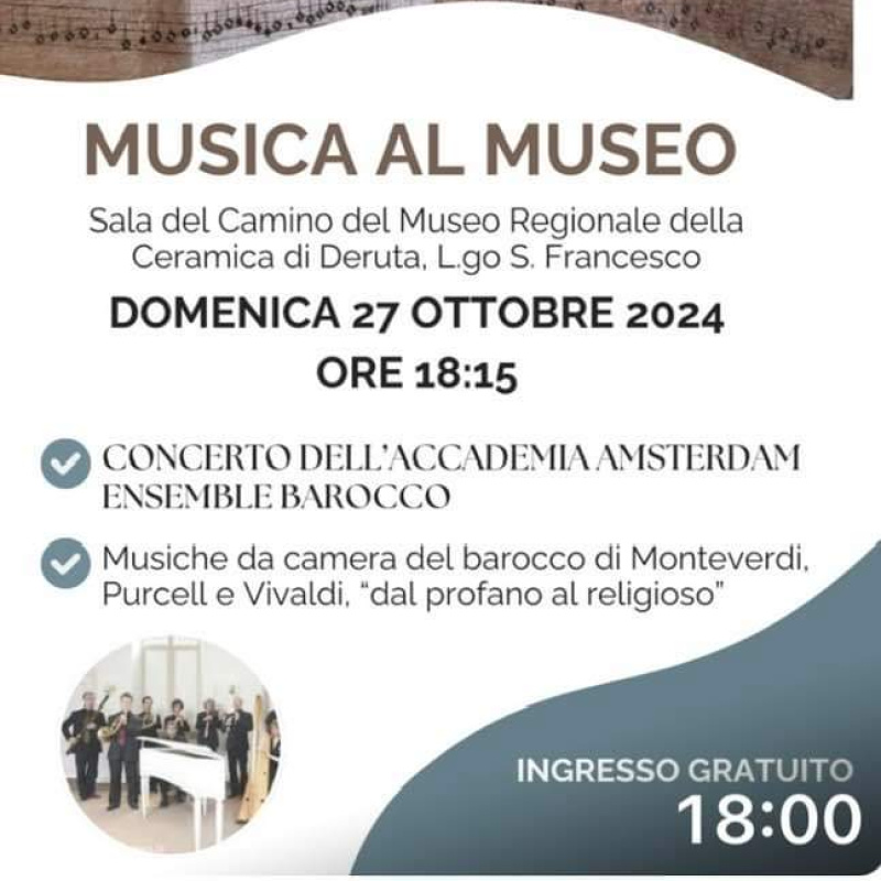 MUSICA AL MUSEO Concerto dell'Accademia Amsterdam Ensemble Barocco